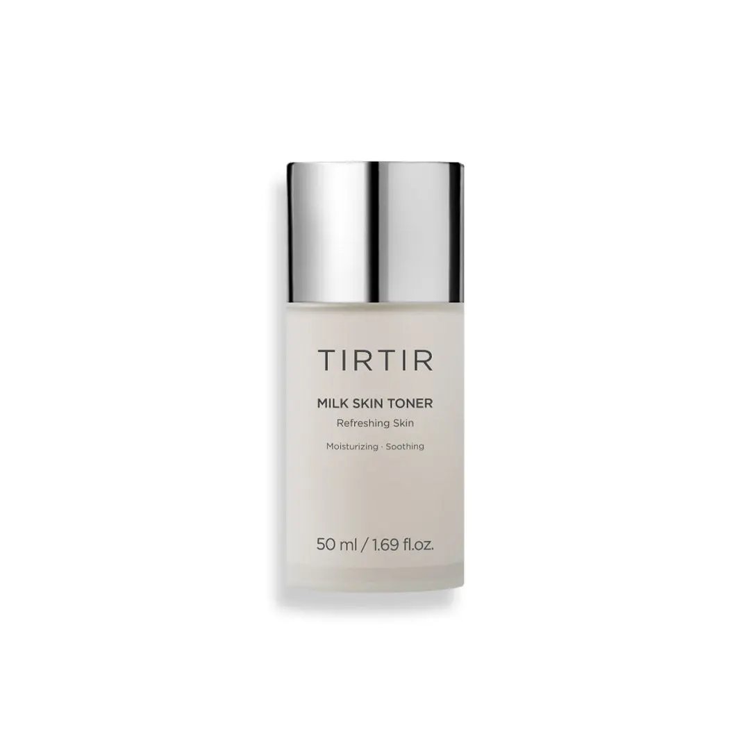 TIRTIR Milk Skin Toner 150 ML bottle with white and blue packaging, designed for facial skincare.