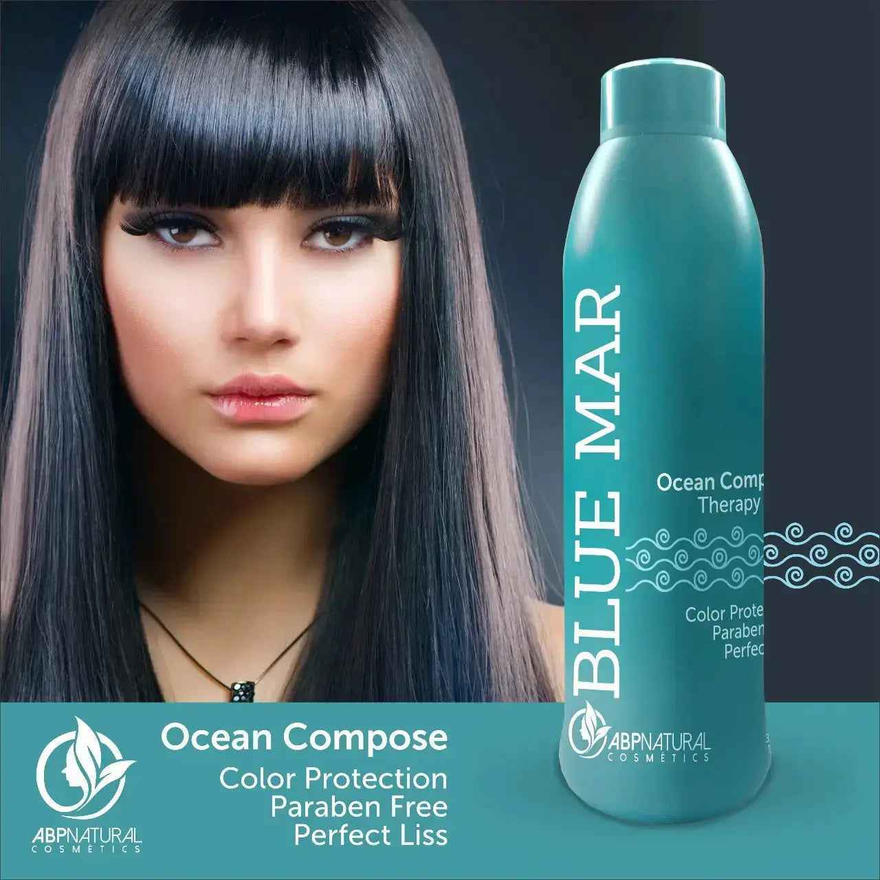 Abpnatural Cosmetics Blue Mar Ocean Compose Therapy Hair Treatment For Colored Hair Protection 1000ML