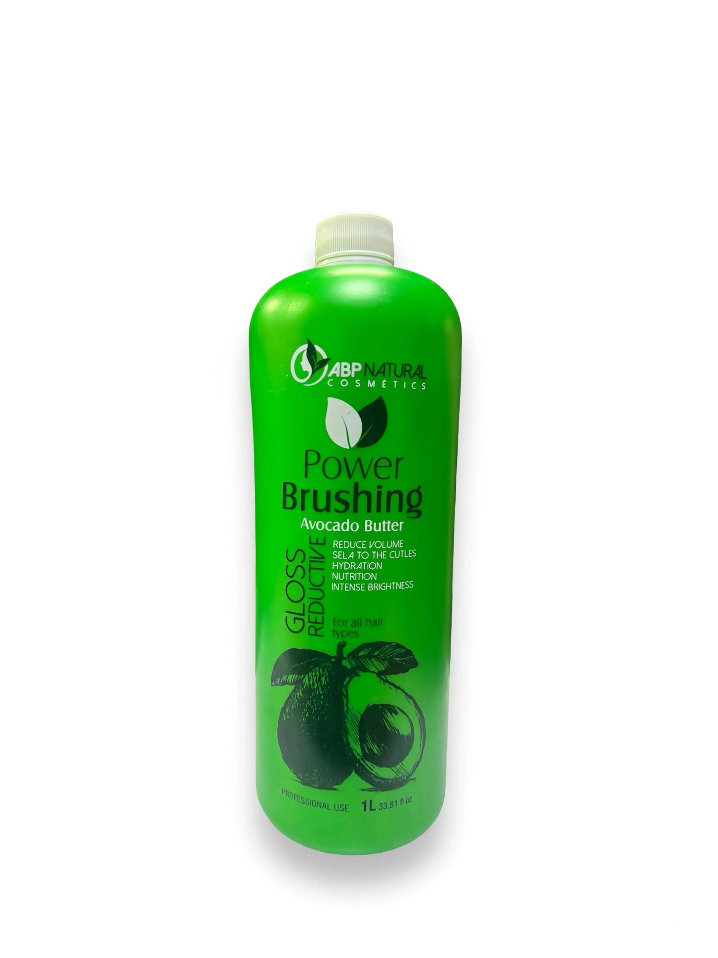 ABPNATURAL Power Brushing Avocado Butter Gloss Brazilian hair treatment 1000ml for hair perming and straightening, rich avocado formula.