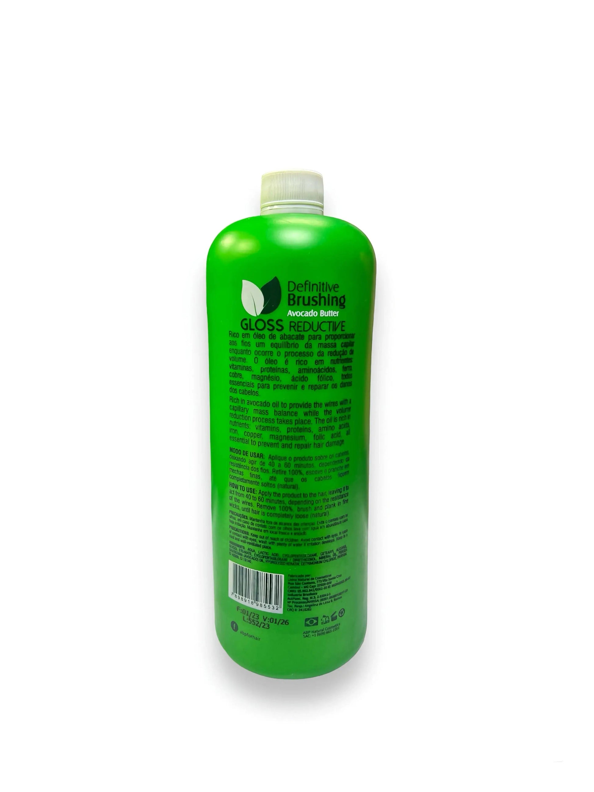ABPNATURAL Power Brushing Avocado Butter Gloss Brazilian hair treatment 1000 ML for hair straightening and permanents