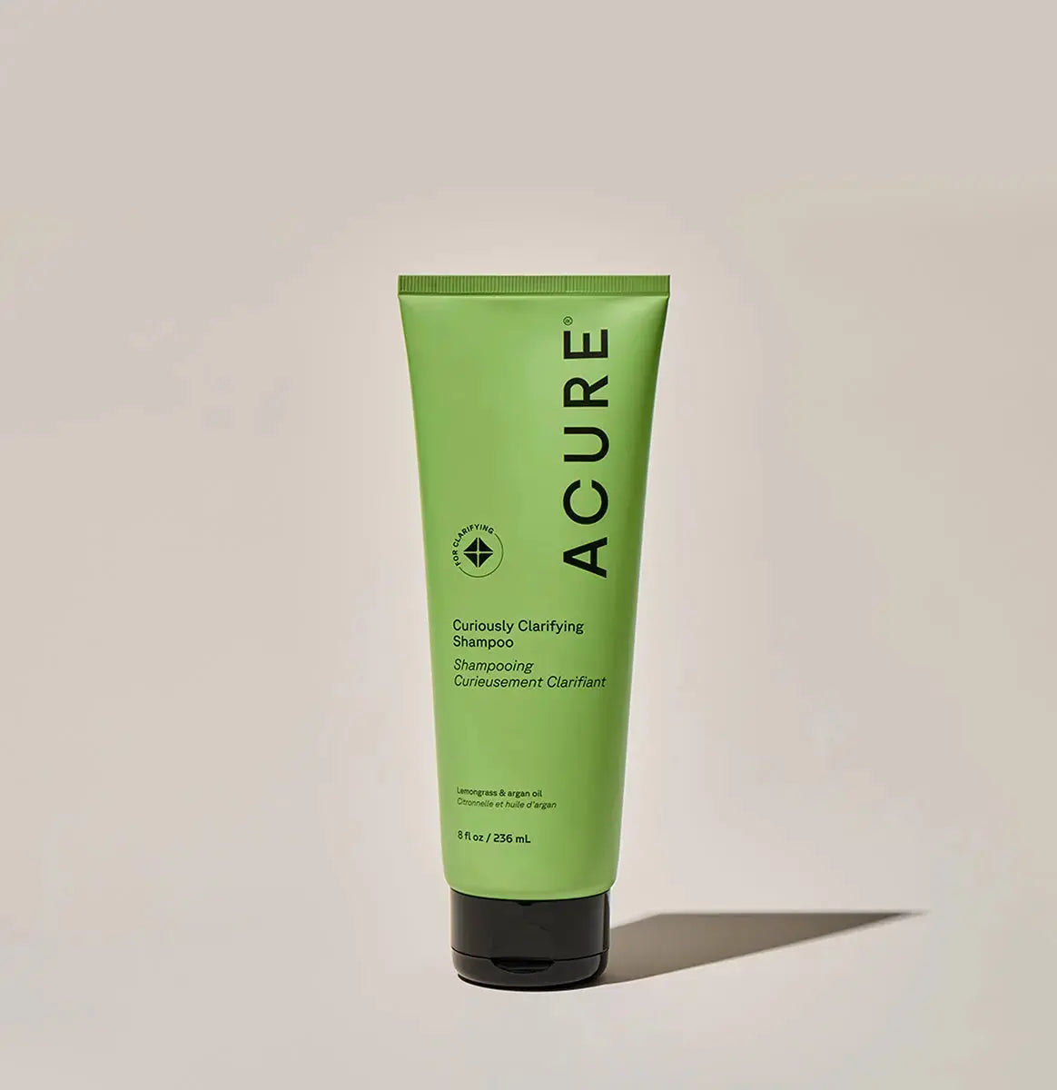 ACURE Curiously Clarifying Shampoo and Conditioner Bundle set, featuring natural hair care products with gentle cleansing formulas.