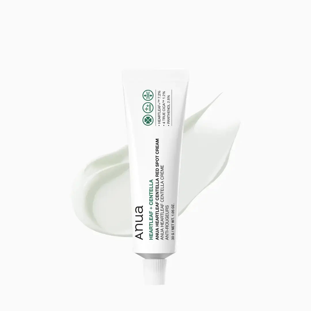 ANUA Heartleaf Centella Red Spot Cream 30g jar showing the product container with label and cream inside