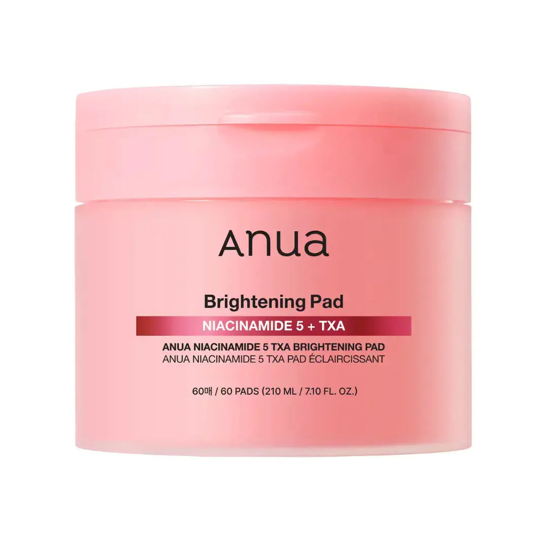 ANUA Niacinamide 5% TXA Brightening Pads, 60 soft exfoliating pads for skin brightening and even tone.