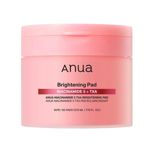 ANUA Niacinamide 5% TXA Brightening Pads, 60 soft exfoliating pads for skin brightening and even tone.