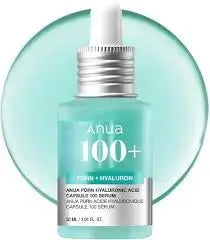 ANUA 100+ PDRN and Hyaluron Serum in a 30ml bottle, featuring a white dropper cap, designed for skin hydration and regeneration.