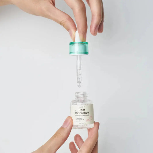 AXIS-Y Spot The Difference Blemish Treatment 15 ml bottle with applicator for targeted acne and blemish treatment.