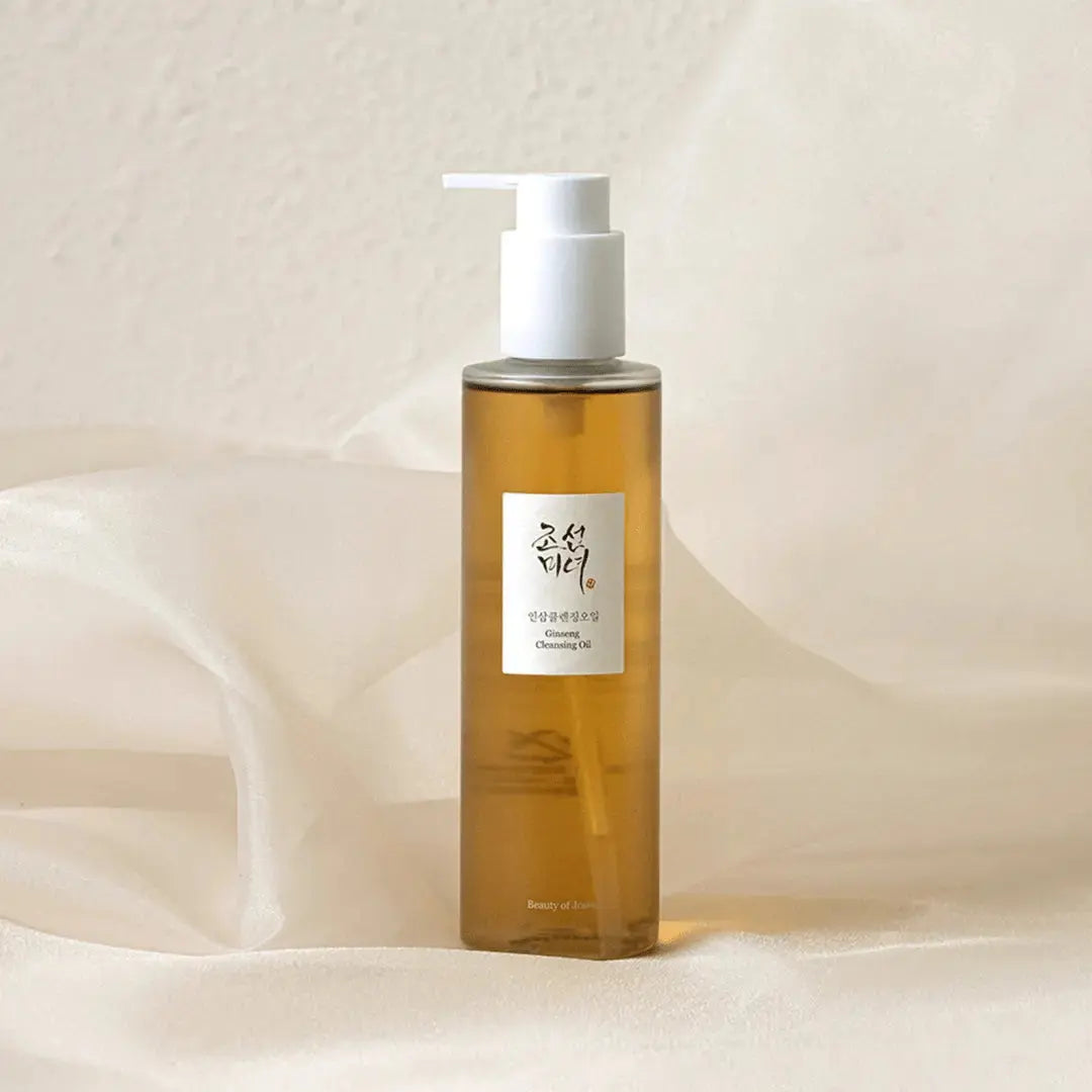 Beauty of Joseon Ginseng Cleansing Oil in a 210 ml bottle, showing the product with natural packaging and branding.