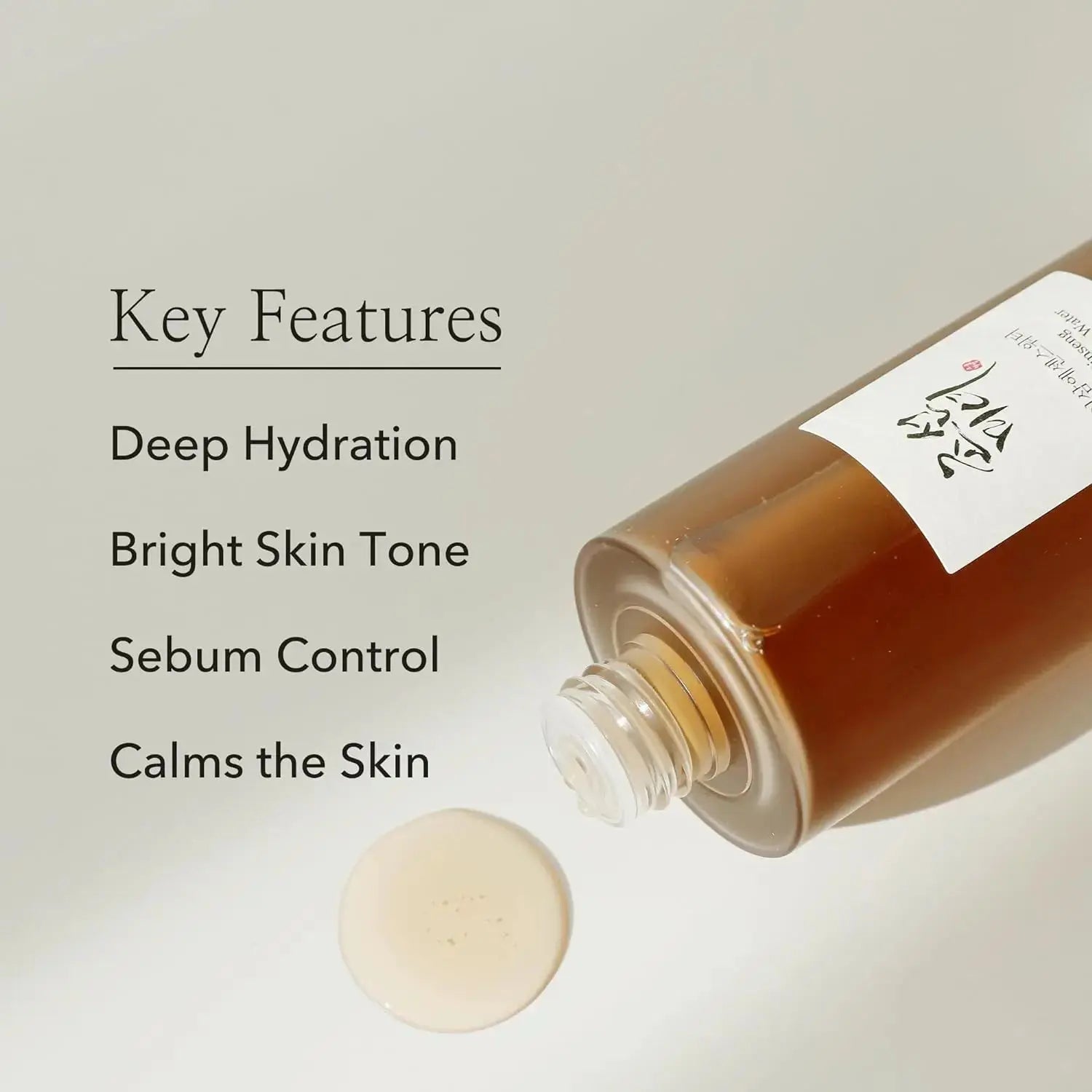 Bottle of Beauty of Joseon Ginseng Essence Water in 150ml clear container with label, showcasing the skincare product.