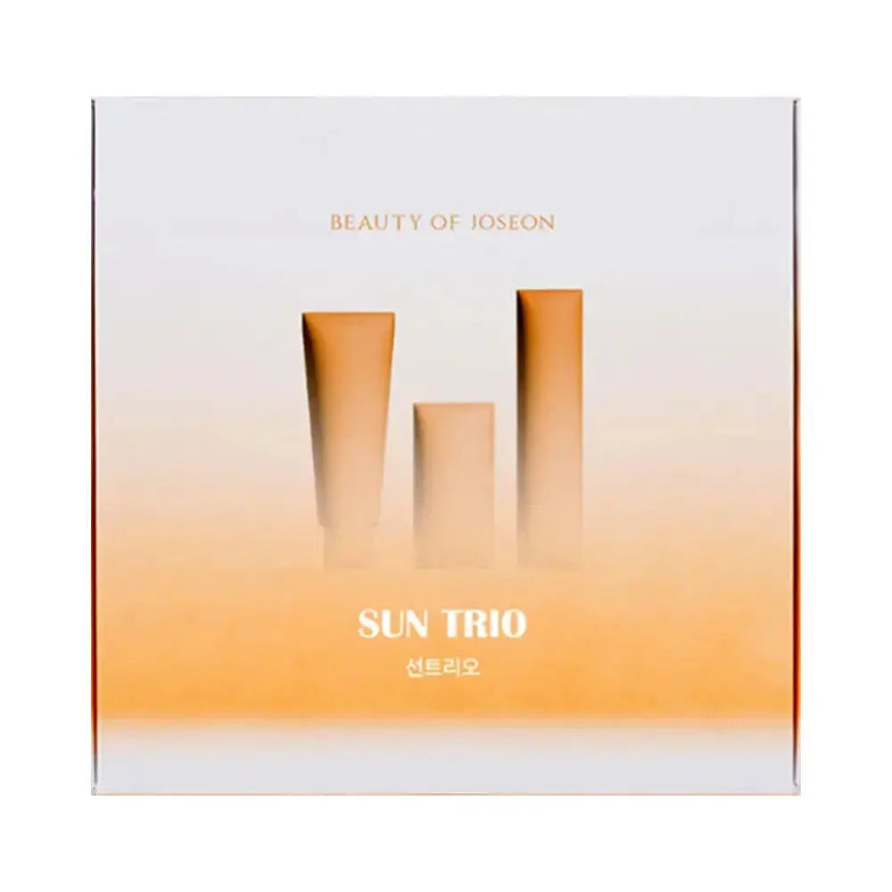 Beauty Of Joseon Perfect Hanbang Sun Trio with relief sun, matte sun stick, and sun serum for skincare protection.