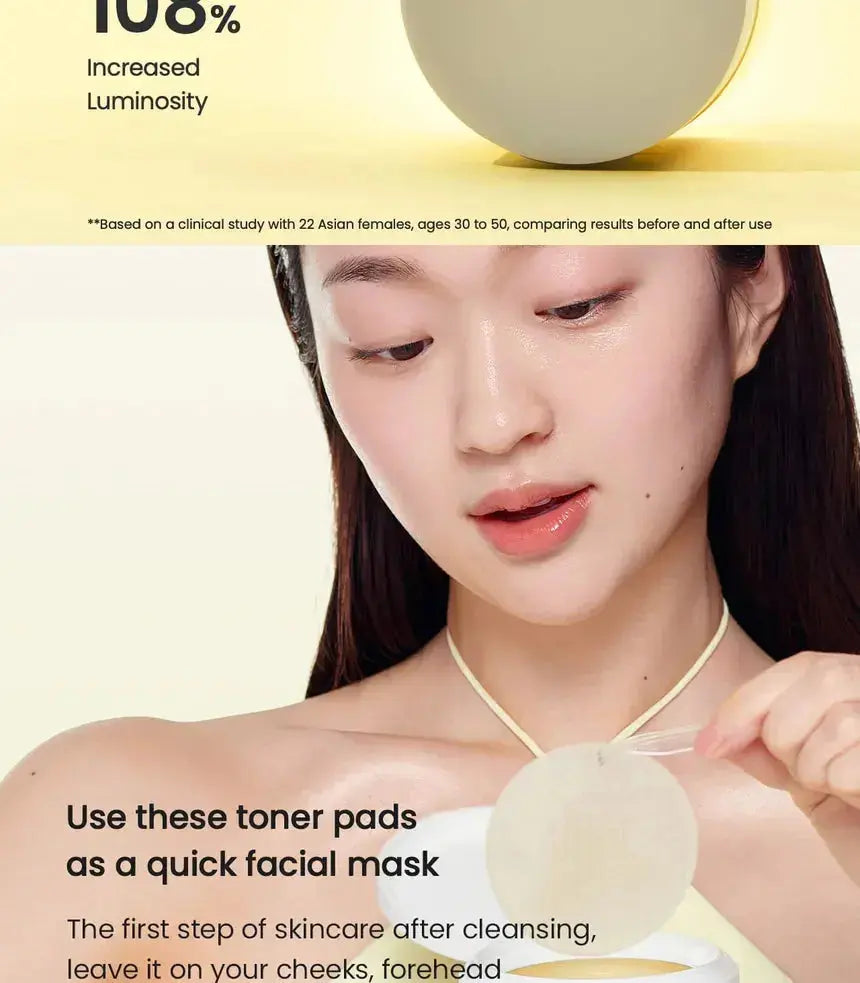 BIODANCE Vita Niacinamide Gel Toner Pads, 60 soft facial pads infused with niacinamide for brightening and skin tone.