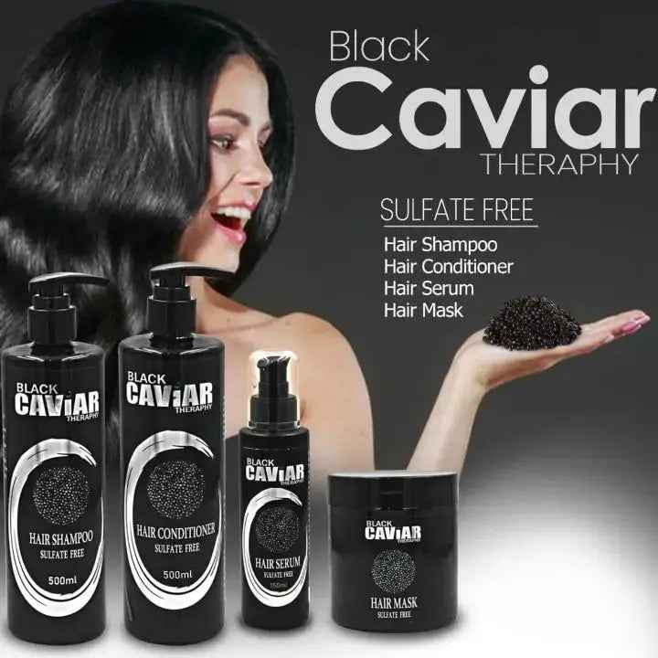 BLACK CAVIAR THERAPY Sulfate Free Hair Care Kit 4 Pcs