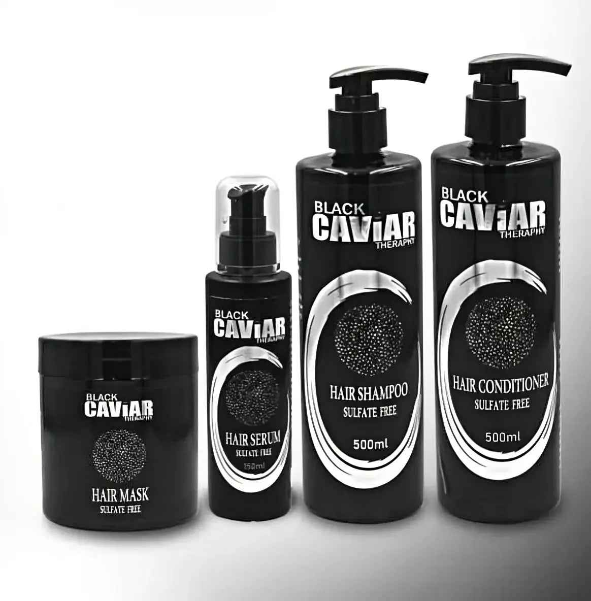 BLACK CAVIAR THERAPY Sulfate Free Hair Care Kit 4 Pcs