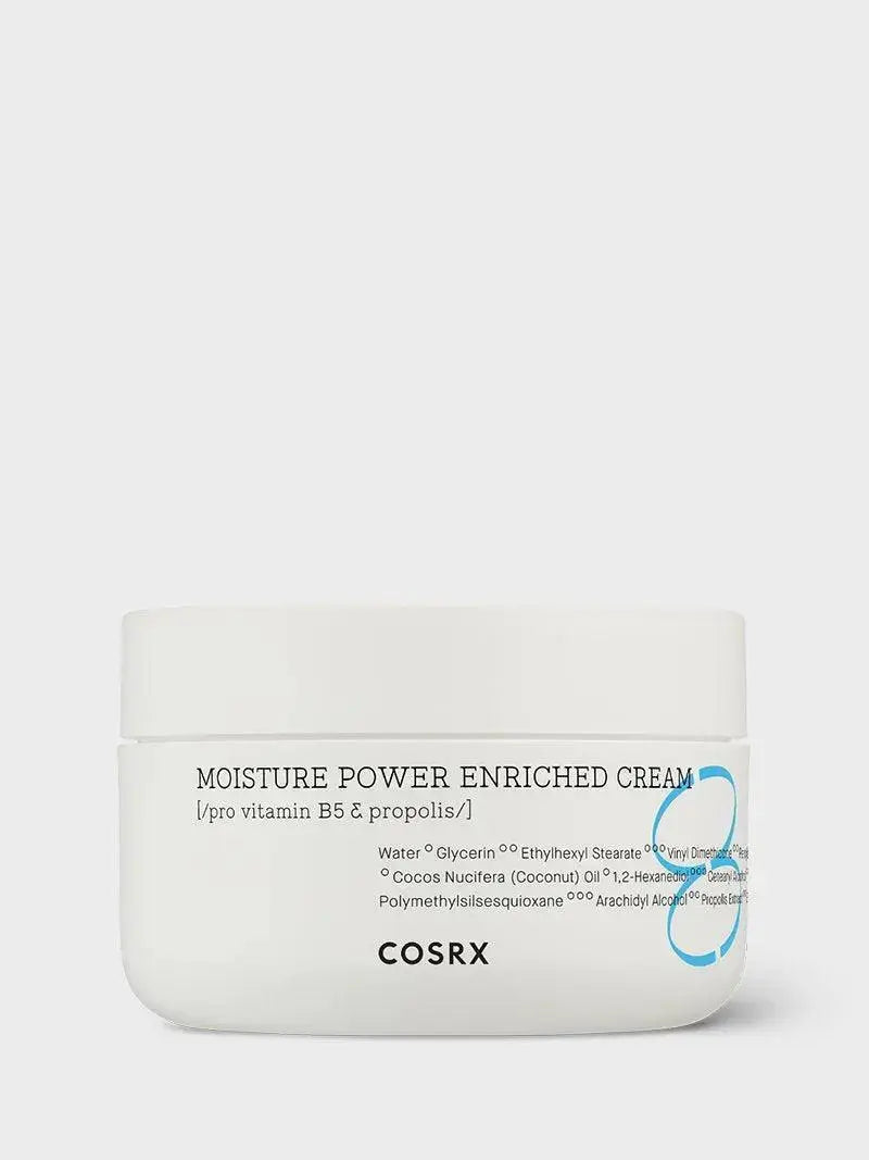 COSRX Hydrium Moisture Power Enriched Cream in 50ml jar, creamy skincare product for hydration and skin nourishment.