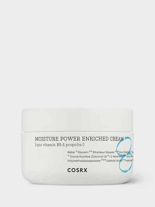 COSRX Hydrium Moisture Power Enriched Cream in 50ml jar, creamy skincare product for hydration and skin nourishment.