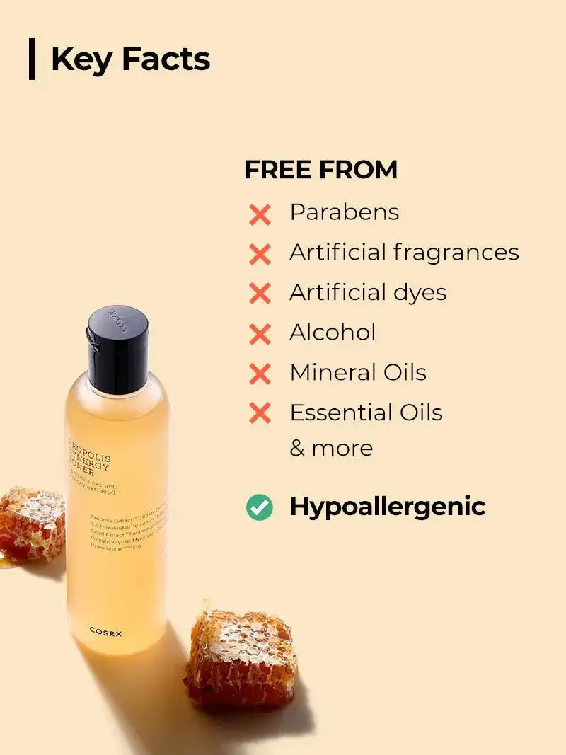 COSRX Propolis Synergy Toner in a 150ml bottle, featuring natural ingredients and a soothing, nourishing formula for healthy skin.