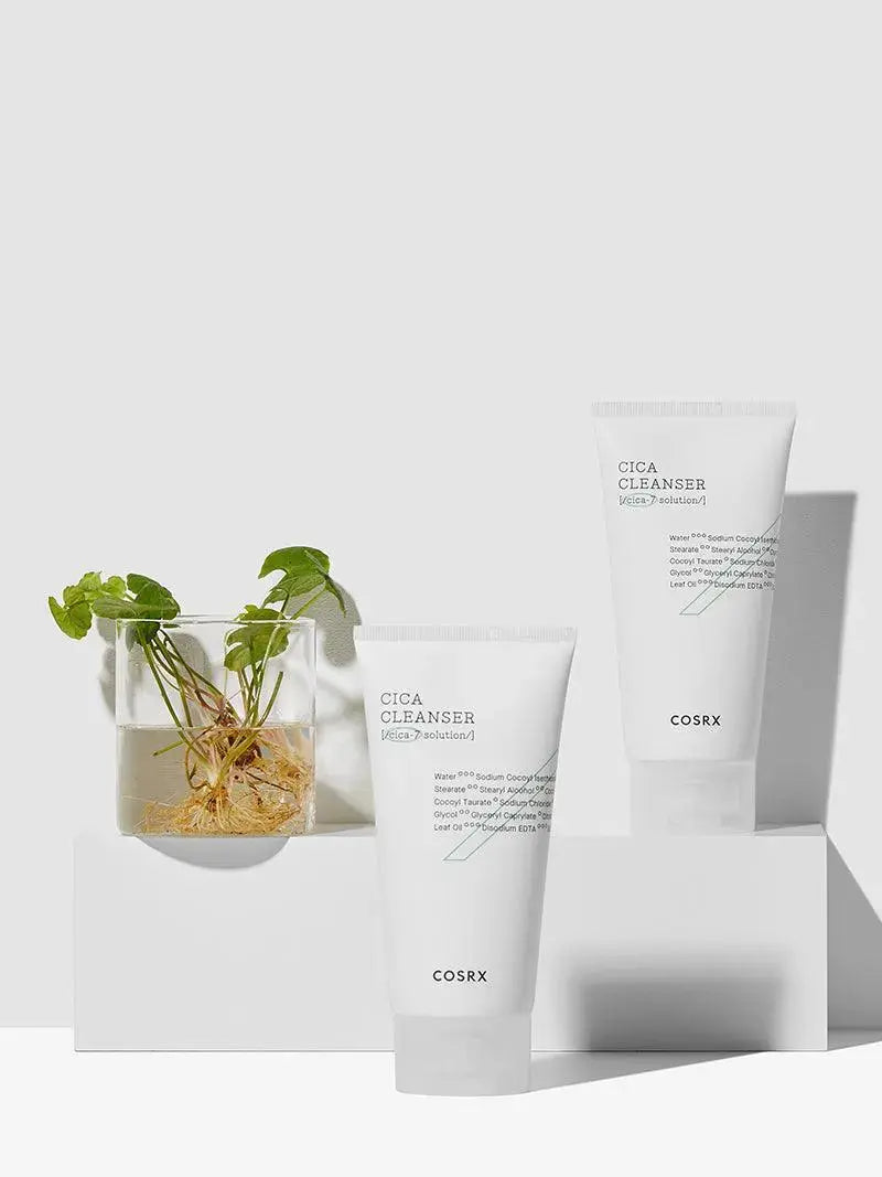 COSRX Pure Fit Cica Cleanser in a 150ml tube, gentle skincare product with calming ingredients for sensitive skin.