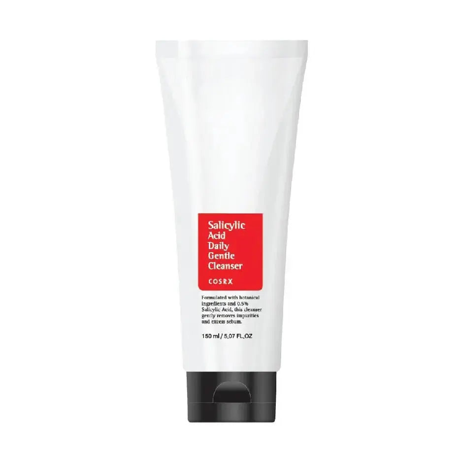 COSRX Salicylic Acid Daily Gentle Cleanser in 150 ml bottle, a cleansing foam for clear, balanced skin, natural and soothing.