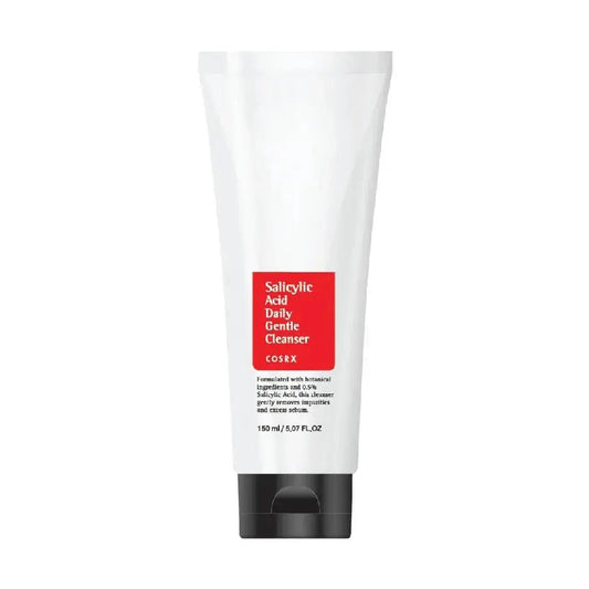COSRX Salicylic Acid Daily Gentle Cleanser in 150 ml bottle, a cleansing foam for clear, balanced skin, natural and soothing.
