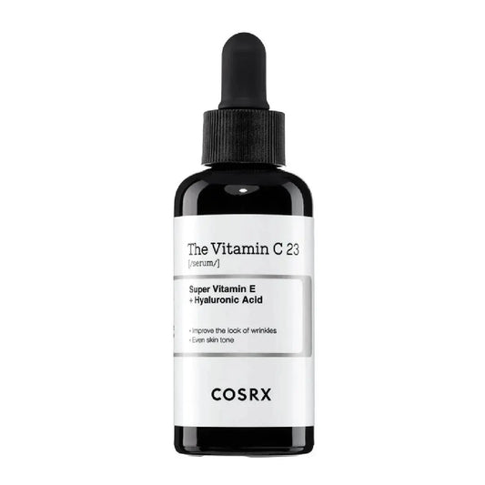 COSRX The Vitamin C 23 Serum 20ml bottle with clear packaging and dropper for brightening and skincare.