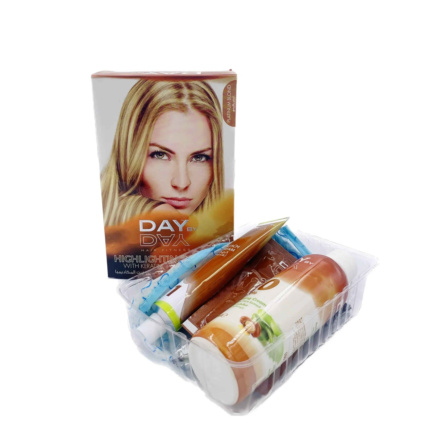 DAY BY DAY Hair Fitness Highlighting System With Keratin & Macadamia Oil Platinum Blond