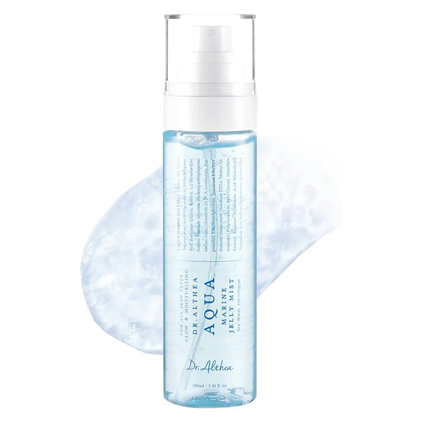 DR.ALTHEA Aqua Marine Complete Moisture System bottle with blue and white packaging, featuring the product label and branding.