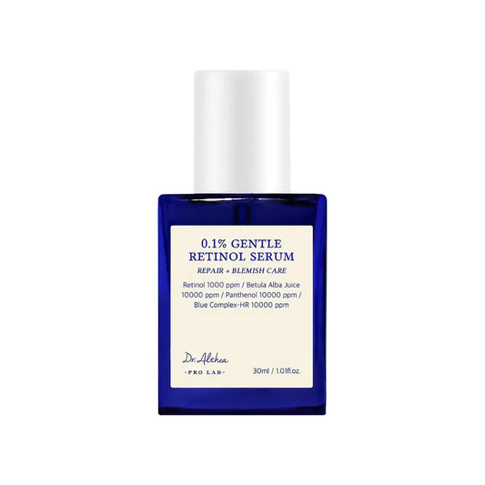 DR ALTHEA 0.1% Gentle Retinol Serum in 30ml bottle, smooth skincare with retinol for improved skin texture and glow