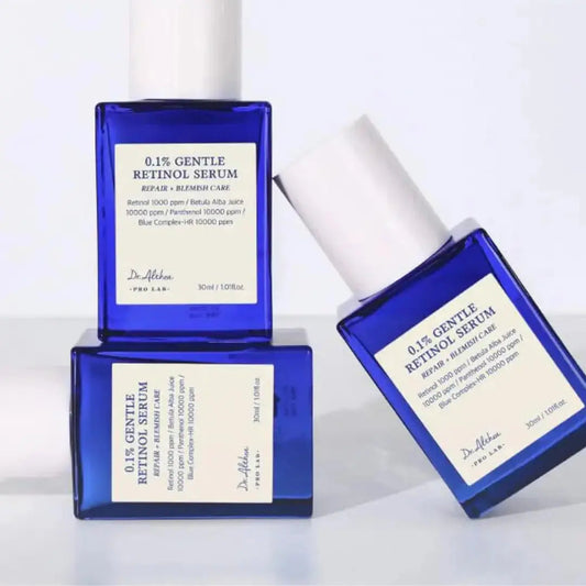 DR ALTHEA 0.1% Gentle Retinol Serum in 30ml bottle, showcasing the skincare product with sleek packaging and product label.