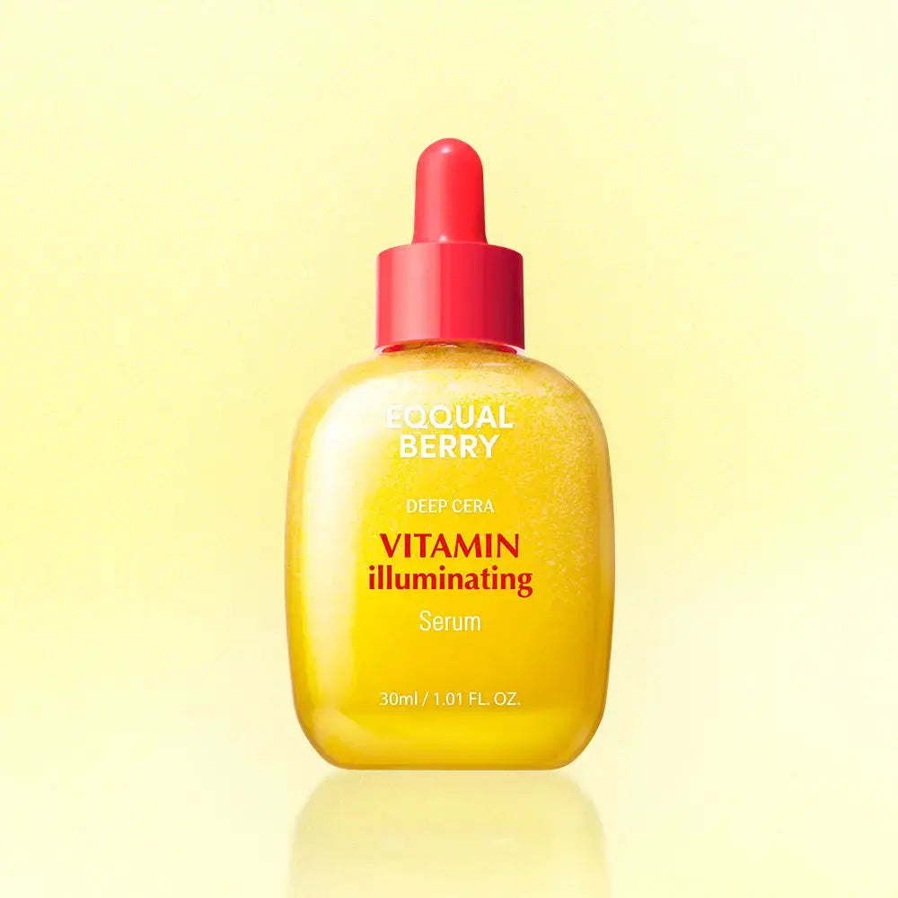 EQQUALBERRY Vitamin Illuminating Face Serum in 30ml bottle, showcasing the clear, nourishing serum for glowing skin.