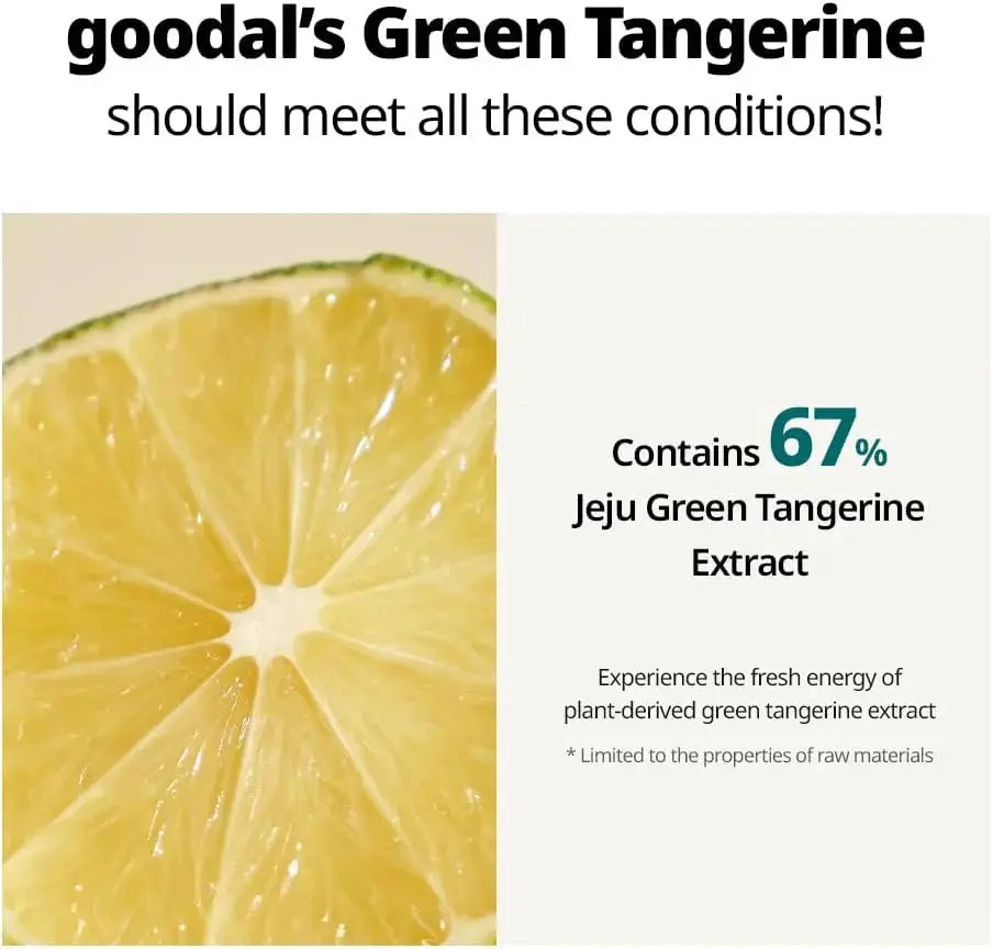 GOODAL Green Tangerine Vita C Dark Spot Care Cream in 50ml jar, showing the product container and label.