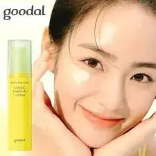 Goodal Vitamin C Dark Circle Eye Cream 30ml, a skincare product in a small jar with a white and orange label, designed for eye care.