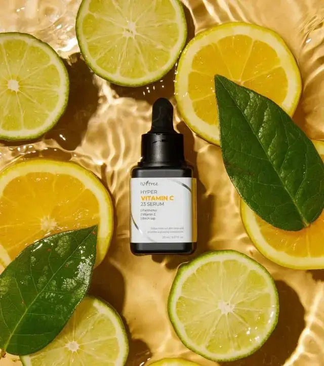ISNTREE Hyper Vitamin C 23 Serum in 20ml bottle, clear serum with orange tint, designed for brightening and skin radiance.