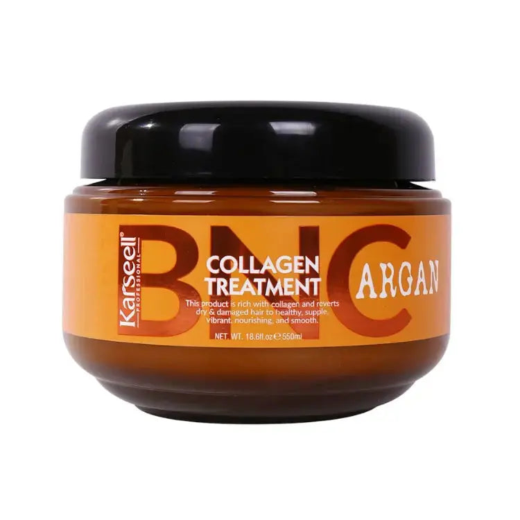 Karseell BNC Argan Collagen Hair Treatment in 550 ml bottle, nourishing formula for healthy, shiny hair, branded by KARSEELL.