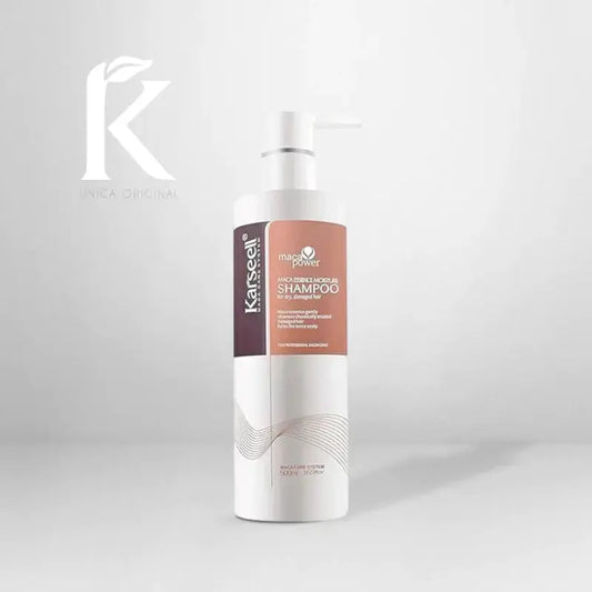 KARSEELL Maca Power Argan Oil Shampoo for dry, damaged hair with herbal extracts, 500ml bottle, deep moisturizing and gentle.