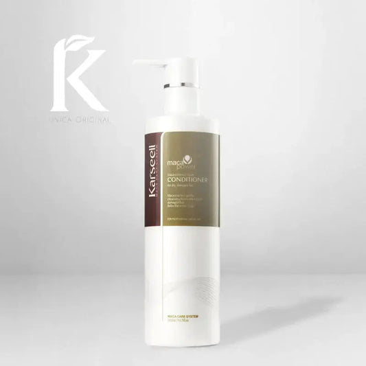 Karseell Maca Power Conditioner bottle featuring shiny, smooth hair with 500ml capacity, designed for healthy hair care.