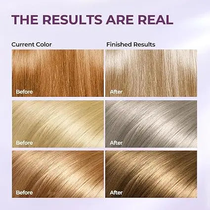 KARSEELL Maca Power Purple Mask and Shampoo set for colored hair, featuring purple hair care products in bottles and jars.