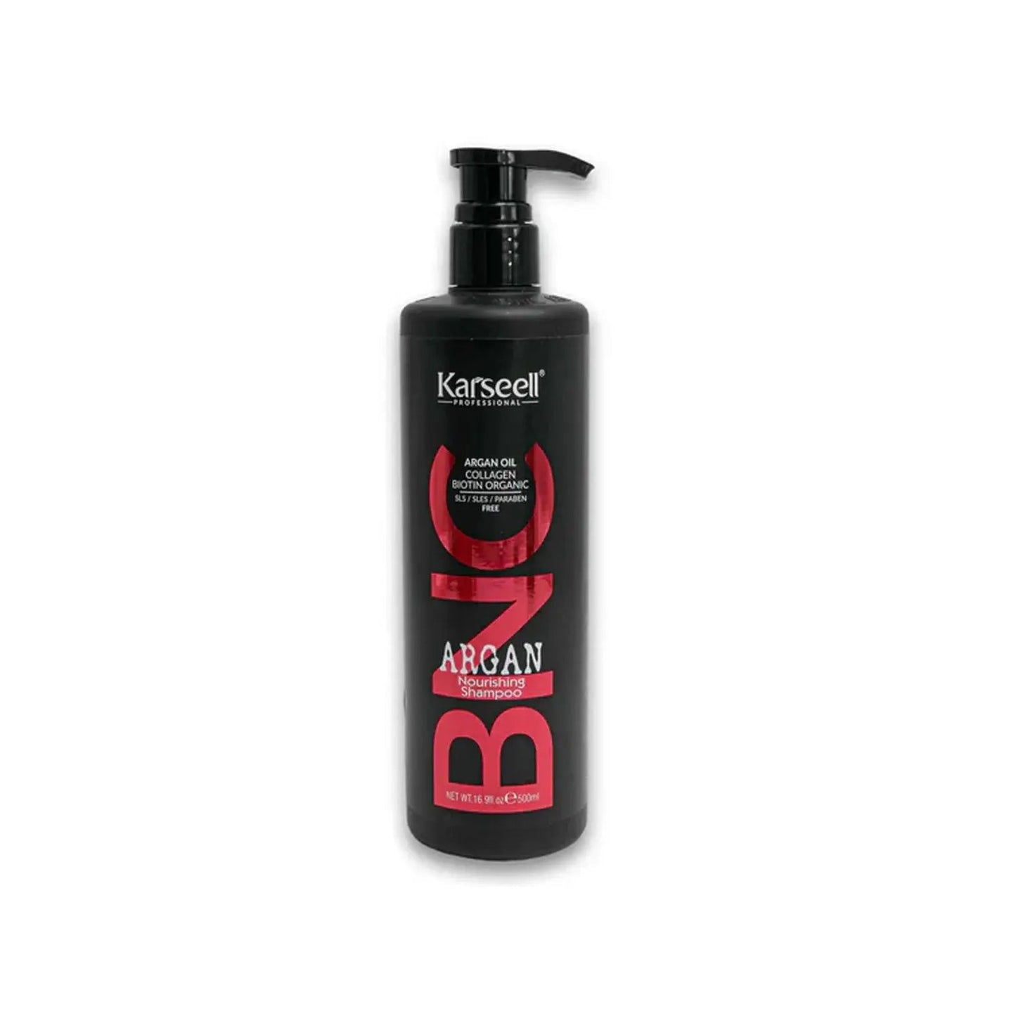 KARSEELL Argan Oil Collagen Biotin shampoo and nourishing conditioner set in 500ml bottles, with organic ingredients and smooth detangling effect