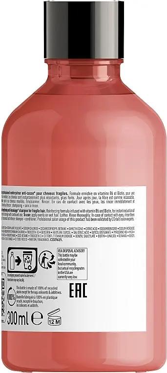 L'OREAL PROFESSIONNEL Inforcer Strengthening Hair Shampoo bottle with label, 300 ml, designed for damaged or weak hair.