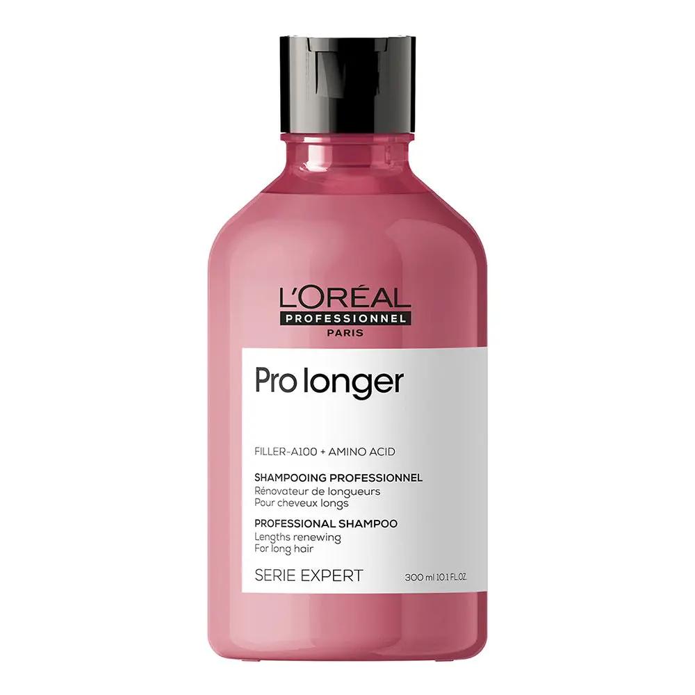 L'OREAL PROFESSIONNEL Pro Longer Shampoo with Filler-A100 and amino acids for long hair with thinned ends, in a 300ml bottle.