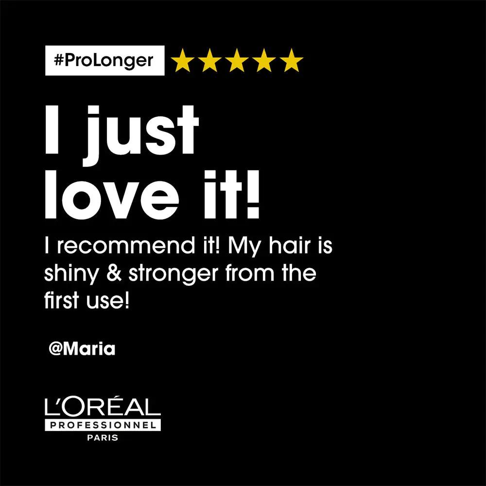 L'OREAL PROFESSIONNEL Pro Longer Shampoo with Filler-A100 and amino acids for long, thinned hair, 300ml bottle.