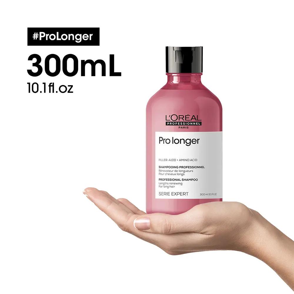 L'Oreal Professionnel Pro Longer Shampoo with Filler-A100 and Amino Acid for long hair with thinned ends, 300ml bottle.
