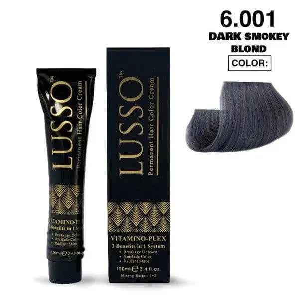 Lusso Permanent Hair Color Cream 100 ML #6.001 Dark Smokey Blond