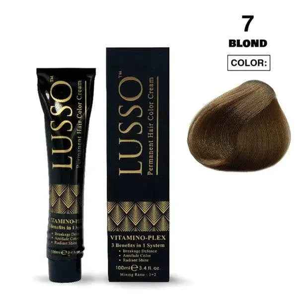 Lusso Permanent Hair Color Cream 100 ML #7 Blond