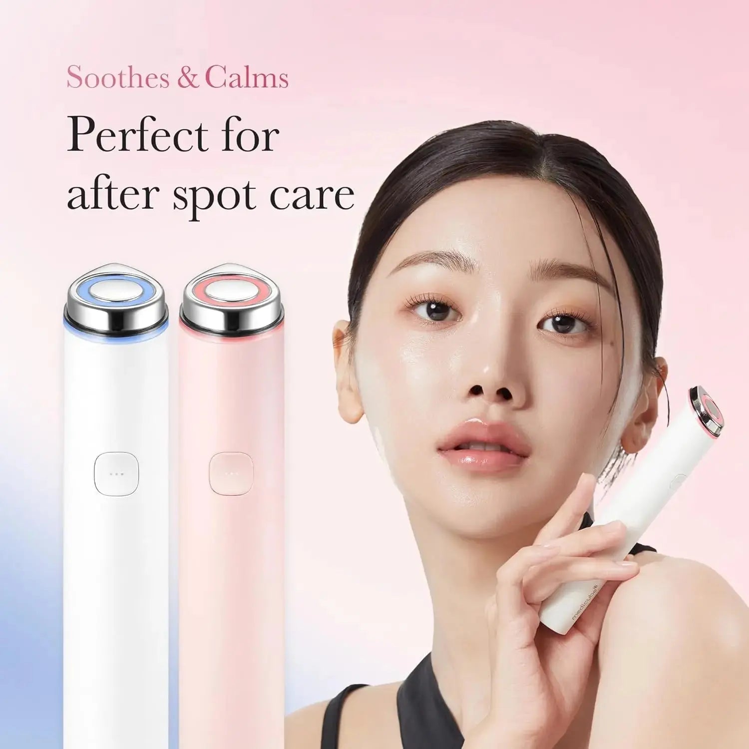 Medicube AGE R Booster Pro Mini in pink, showing the compact skincare product with its sleek packaging and branding.