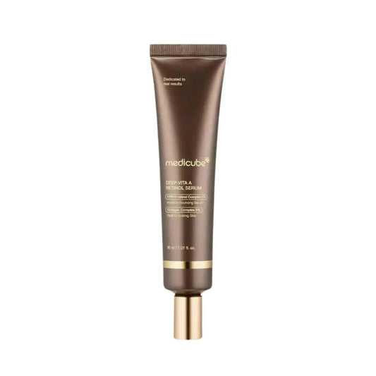 Medicube Deep Vita A Retinol Serum 30ml, a skincare serum with retinol for skin renewal and brightening.