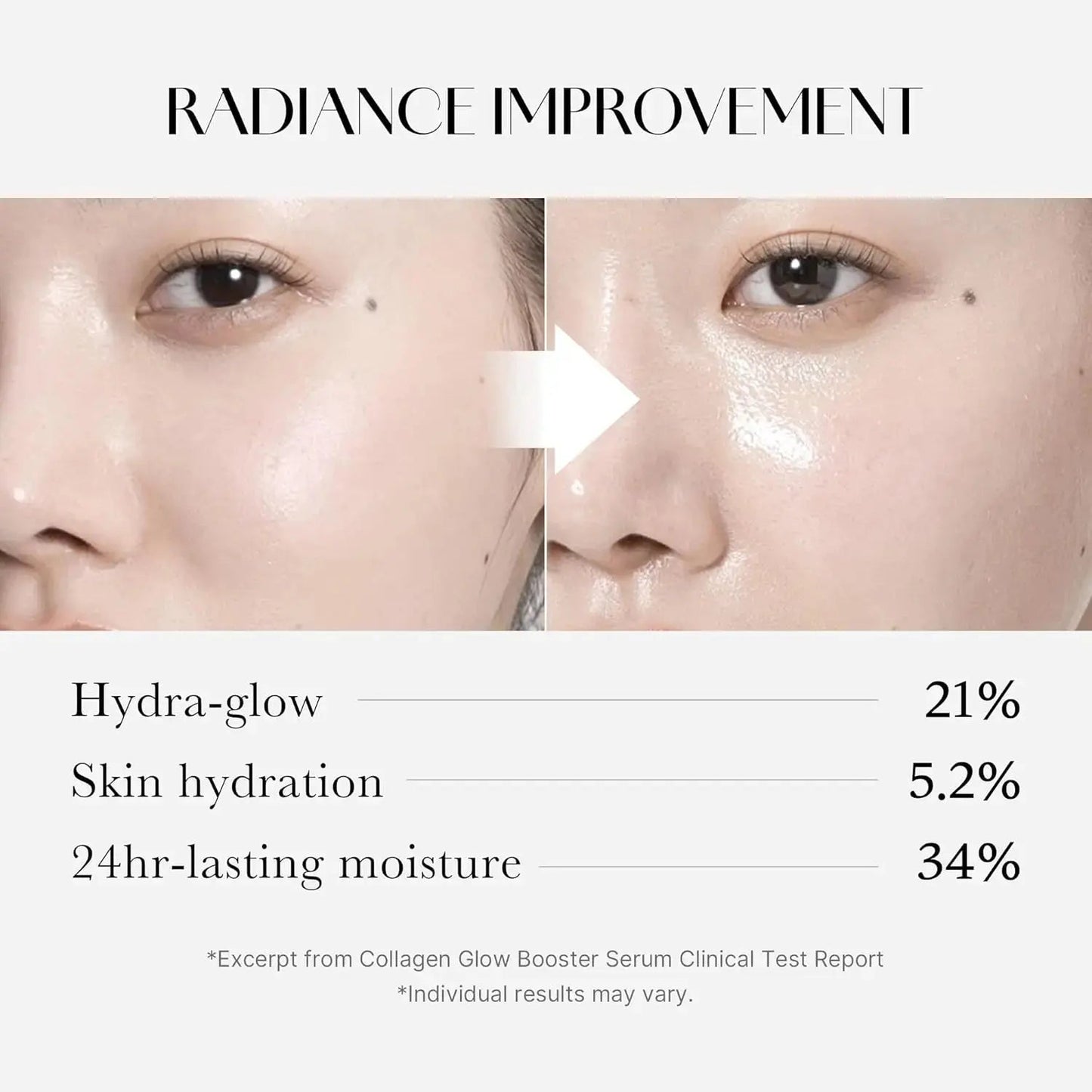 Medicube Glow Booster Serum 15 ML bottle, clear glass container with dropper for brightening and skin hydration.