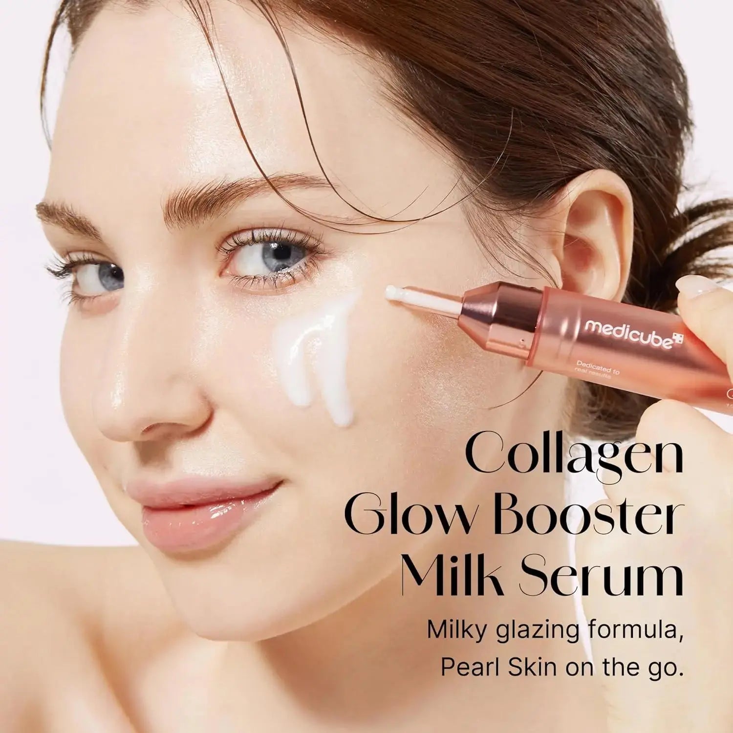 Medicube Glow Booster Serum 15 ML, a clear bottle of skincare serum with dropper for radiant skin.