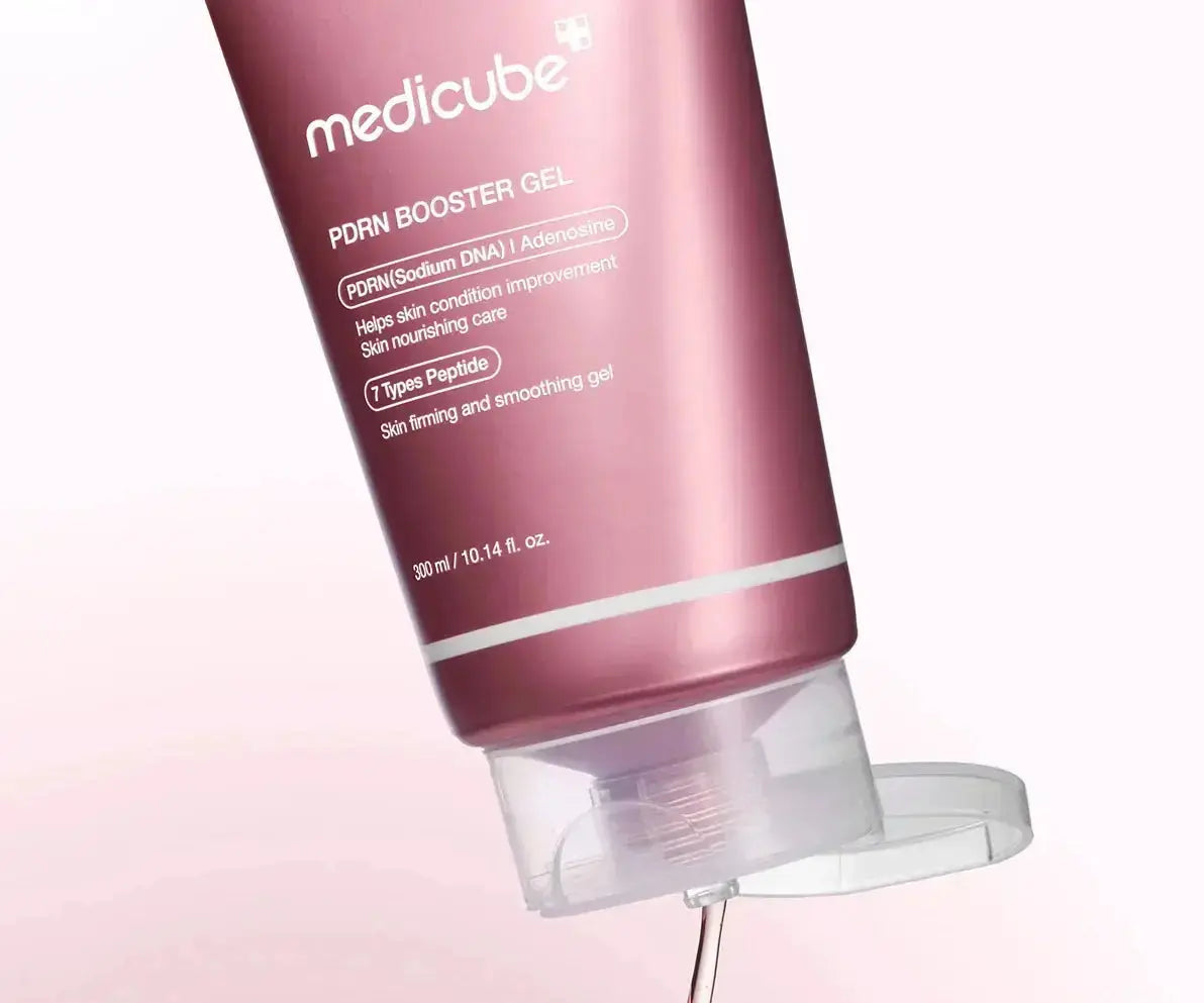 Medicube PDRN Booster Gel 300 ML, a skincare booster gel with medical-grade PDRN for skin rejuvenation and hydration.