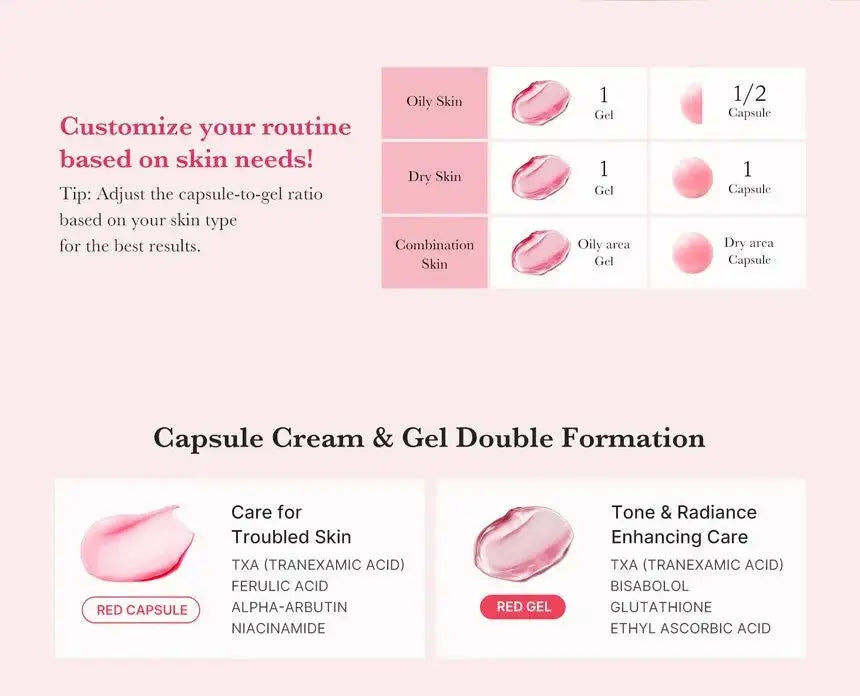 Medicube TXA Niacinamide Capsule Cream 55g jar showing the cream's smooth texture in a white container with the product label.