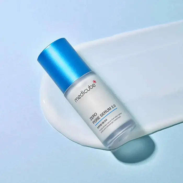 Medicube Zero Pore Serum 37ml bottle, clear packaging, with dropper applicator, designed to minimize pores and improve skin clarity