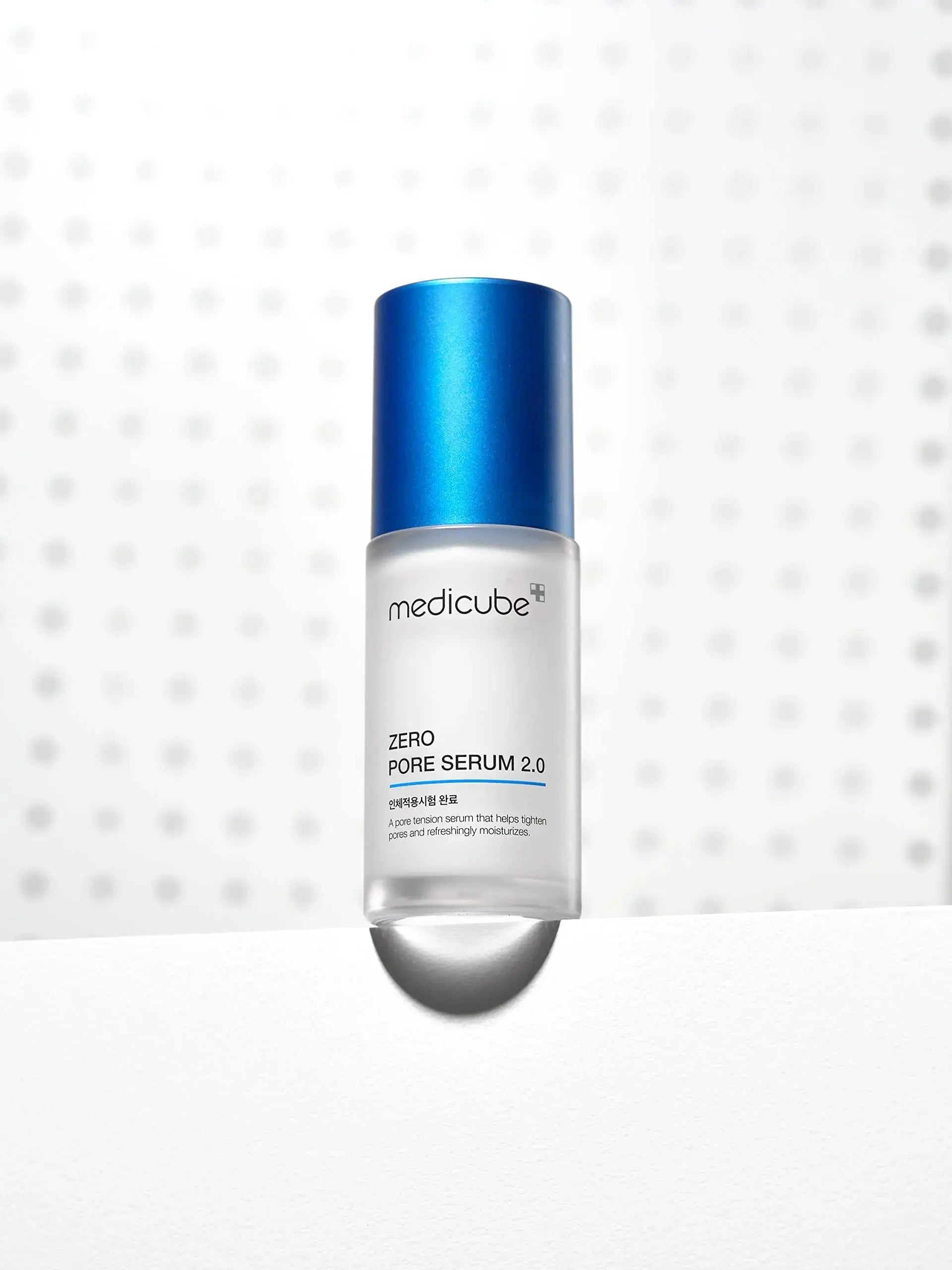 Medicube Zero Pore Serum in a 37ml bottle, clear packaging, with a dropper applicator, designed to minimize pores and improve skin clarity.